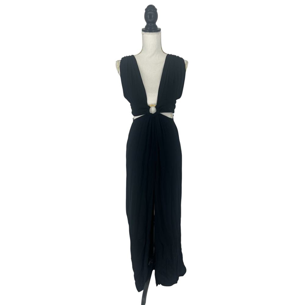 Just Bee Queen Sara Cutout Bamboo Cotton Maxi Dress Gauze S - Picture 3 of 15